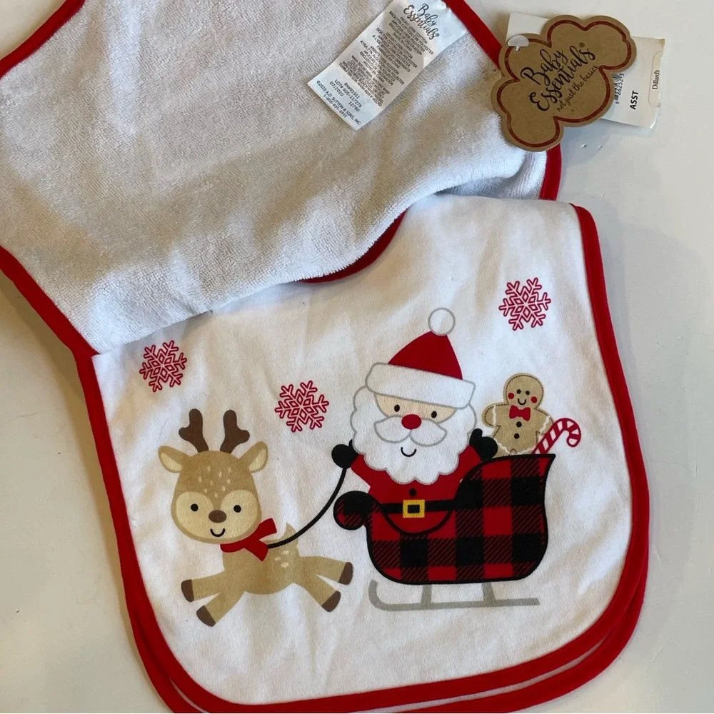 Baby’s First Christmas Bibs New With Tags